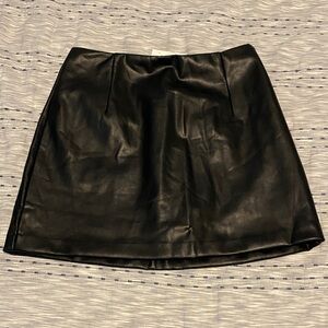 Abercrombie & Fitch Black Faux Leather Skirt